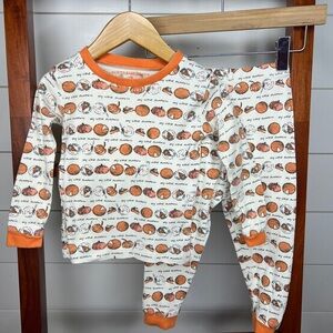 Burt's Bees Baby: My Little Pumpkin Pie Orange and Cream Kids Pajama Set 🤎🍂